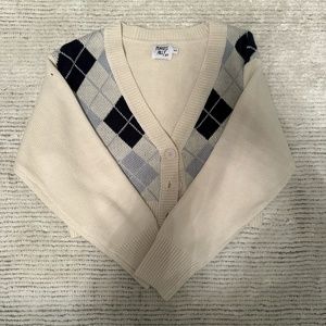 Checkered Button Up Sweater